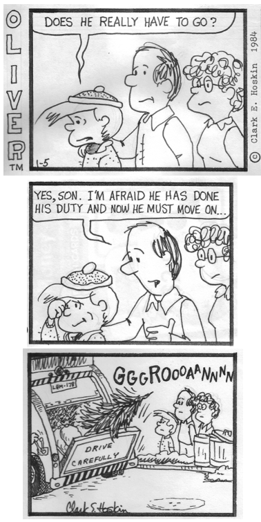 Oliver Comic Strip by Clark Hoskin published January 5, 1984 Haldimand Press